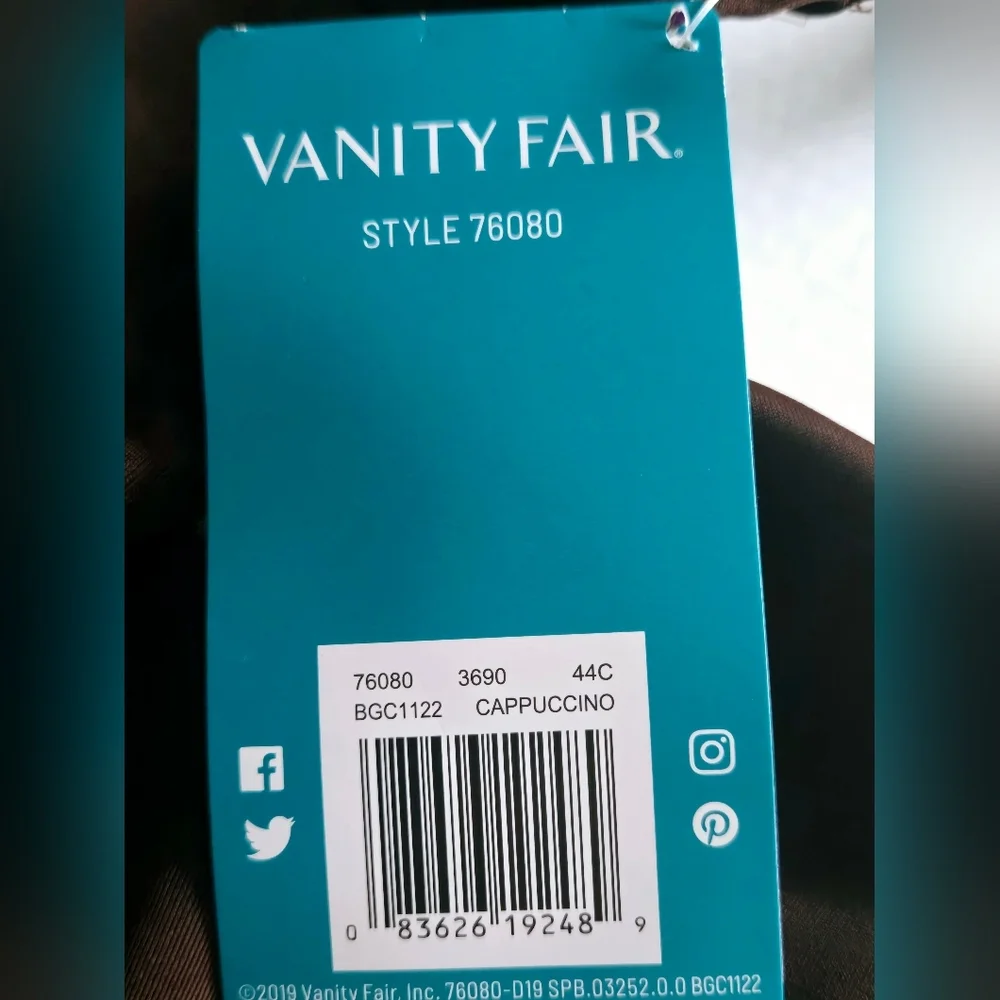 NWT Vanity Fair Beauty Back Minimizer Bra 76080 44C Cappuccino Full Figure Under